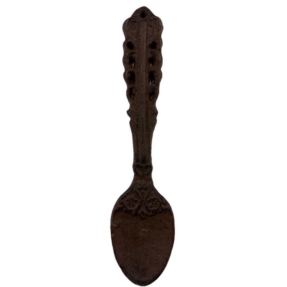 Vintage Cast Iron‎ Decorative Spoon Wall Hanging Rustic Kitchen Decor 11"